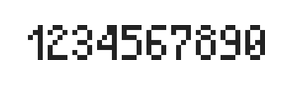 4×7数字点阵字体 ddN47AB0644