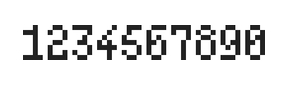 4×7数字点阵字体 ddN47AB0650