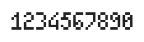 4×7数字点阵字体 ddN47AB0654