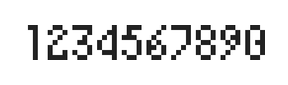 4×7数字点阵字体 ddN47AB0664