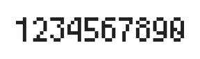 4×7数字点阵字体 ddN47AB0670