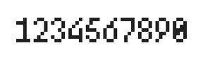 4×7数字点阵字体 ddN47AB0673