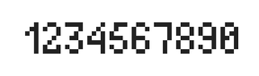 4×7数字点阵字体 ddN47AB0675