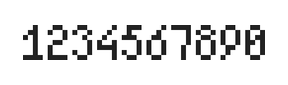 4×7数字点阵字体 ddN47AB0679