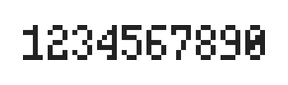 4×7数字点阵字体 ddN47AB0688
