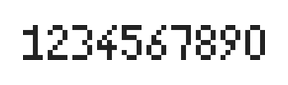 4×7数字点阵字体 ddN47AB0693