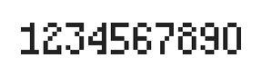 4×7数字点阵字体 ddN47AB0704