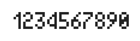 4×7数字点阵字体 ddN47AB0708