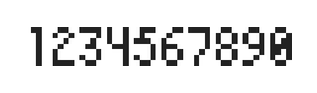4×7数字点阵字体 ddN47AB0709