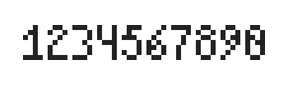 4×7数字点阵字体 ddN47AB0714