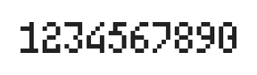 4×7数字点阵字体 ddN47AB0728