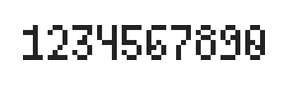 4×7数字点阵字体 ddN47AB0730