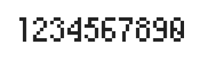 4×7数字点阵字体 ddN47AB0737