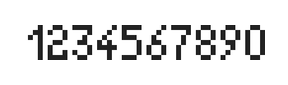 4×7数字点阵字体 ddN47AB0740