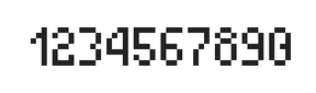 4×7数字点阵字体 ddN47AB0741