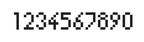 4×7数字点阵字体 ddN47AB0745