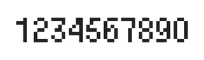4×7数字点阵字体 ddN47AB0749