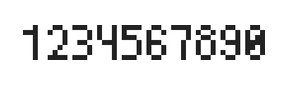 4×7数字点阵字体 ddN47AB0750