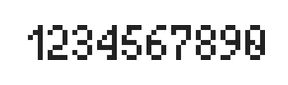 4×7数字点阵字体 ddN47AB0754
