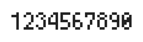 4×7数字点阵字体 ddN47AB0759