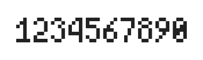 4×7数字点阵字体 ddN47AB0761