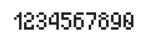 4×7数字点阵字体 ddN47AB0764