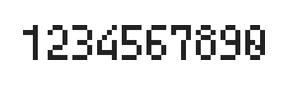 4×7数字点阵字体 ddN47AB0765