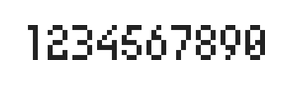 4×7数字点阵字体 ddN47AB0771