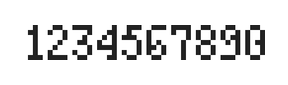 4×7数字点阵字体 ddN47AB0777
