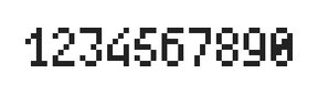 4×7数字点阵字体 ddN47AB0778