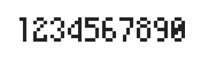 4×7数字点阵字体 ddN47AB0782