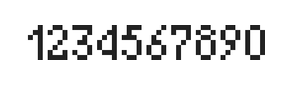 4×7数字点阵字体 ddN47AB0785