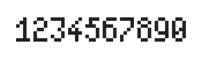 4×7数字点阵字体 ddN47AB0790
