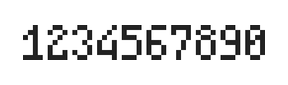 4×7数字点阵字体 ddN47AB0793