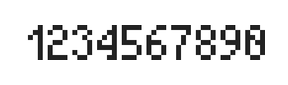 4×7数字点阵字体 ddN47AB0800