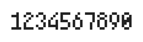 4×7数字点阵字体 ddN47AB0801