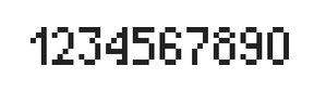4×7数字点阵字体 ddN47AB0802