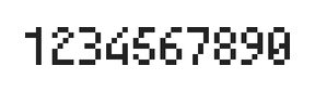 4×7数字点阵字体 ddN47AB0805
