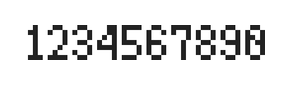 4×7数字点阵字体 ddN47AB0810