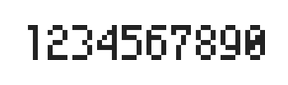 4×7数字点阵字体 ddN47AB0816
