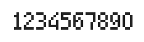 4×7数字点阵字体 ddN47AB0836
