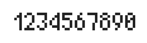 4×7数字点阵字体 ddN47AB0853