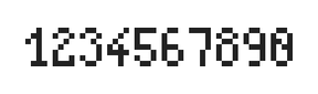 4×7数字点阵字体 ddN47AB0856