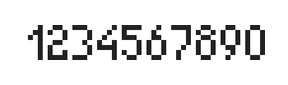 4×7数字点阵字体 ddN47AB0864