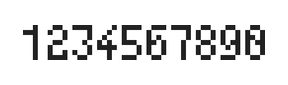 4×7数字点阵字体 ddN47AB0865