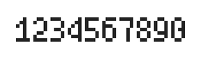 4×7数字点阵字体 ddN47AB0867