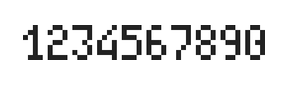 4×7数字点阵字体 ddN47AB0872