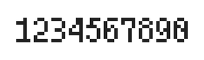 4×7数字点阵字体 ddN47AB0889
