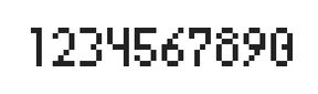 4×7数字点阵字体 ddN47AB0906