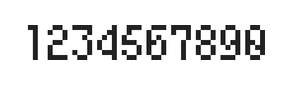 4×7数字点阵字体 ddN47AB0908